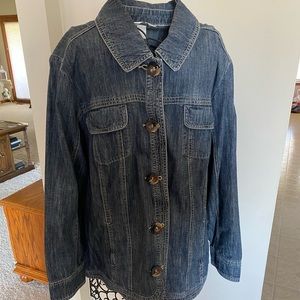 CJ Banks Women’s Button-Up Denim Jacket Size 1X